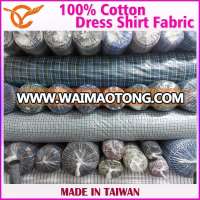 100% Cotton Gingham Weave Dress Shirt Fabric Stock Lots