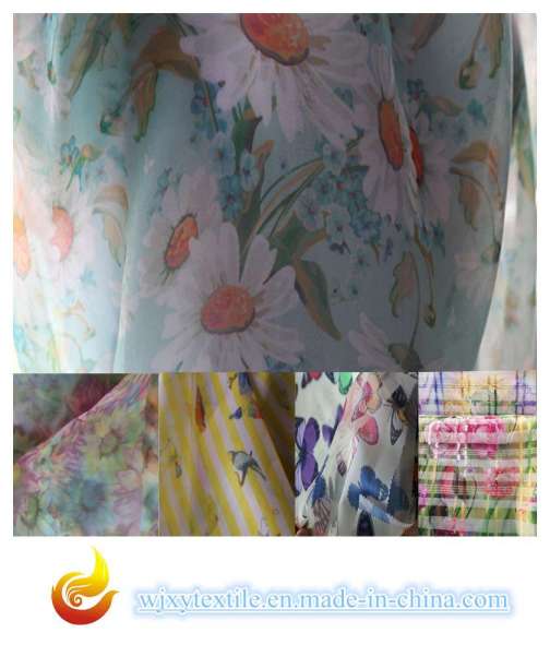 Digital Printed Organza Polyester Fabric (XY-P20150029S)