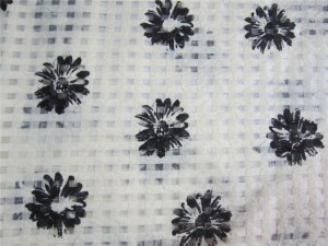 Polyester Check Organza Fabric for Skirt